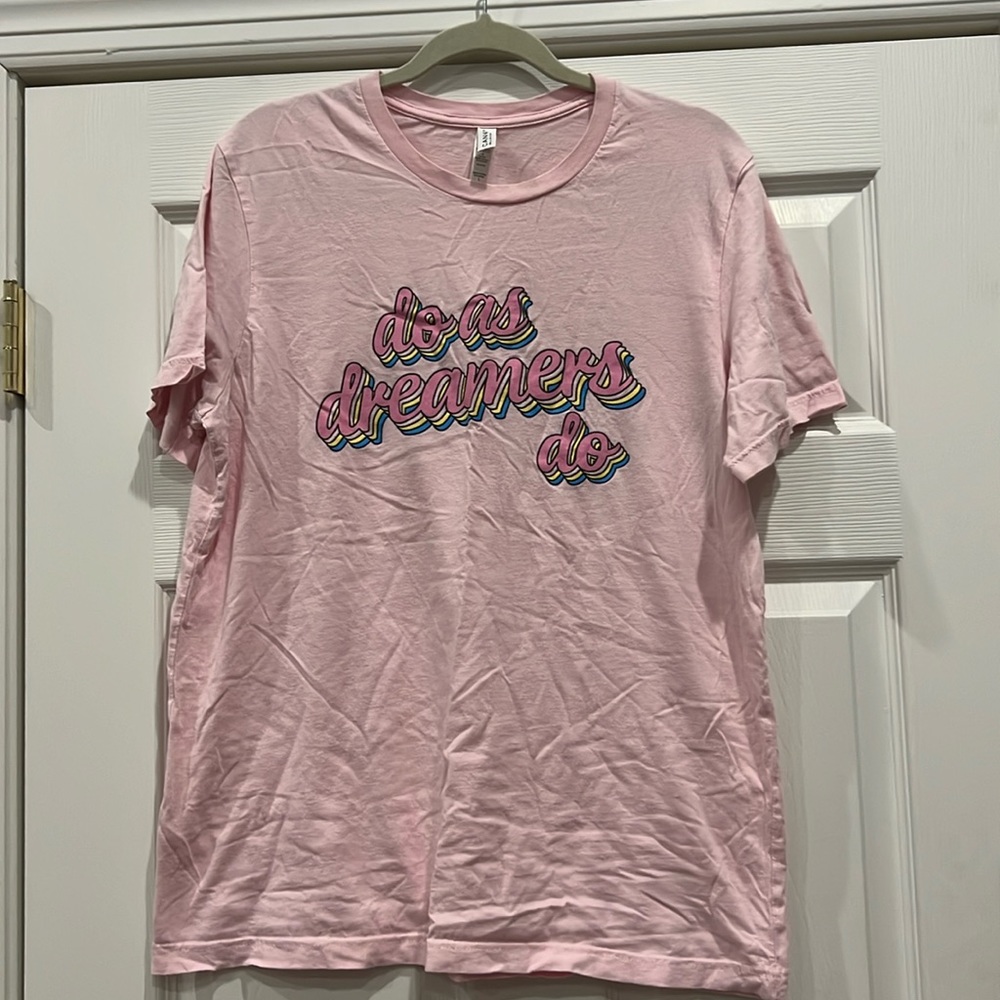 Pink "Do As Dreamers Do" Short Sleeve Tee